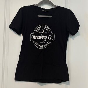 Bobbie Brooks Christmas Black Graphic Tee